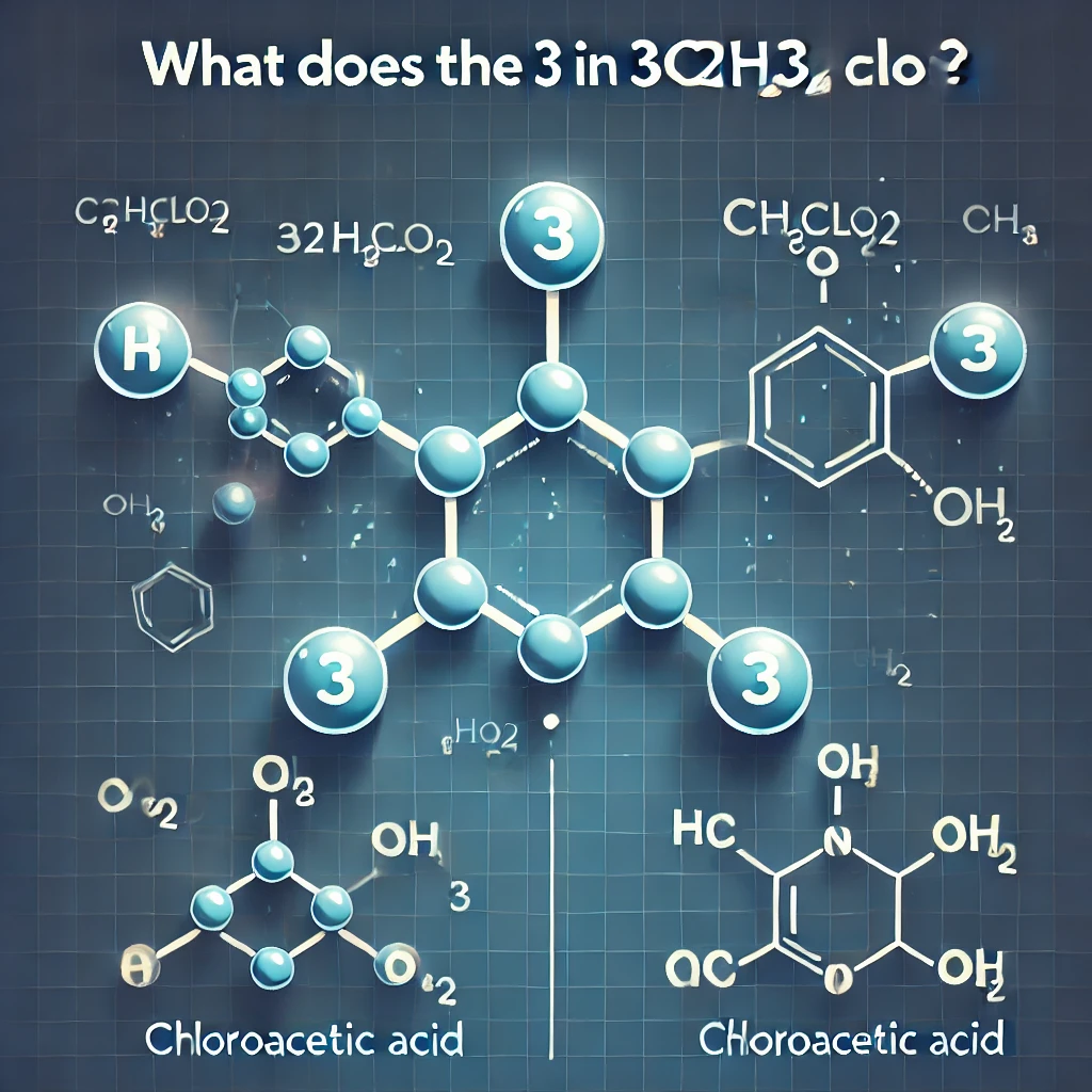 What Does the 3 in 3C2H3ClO2 Mean?